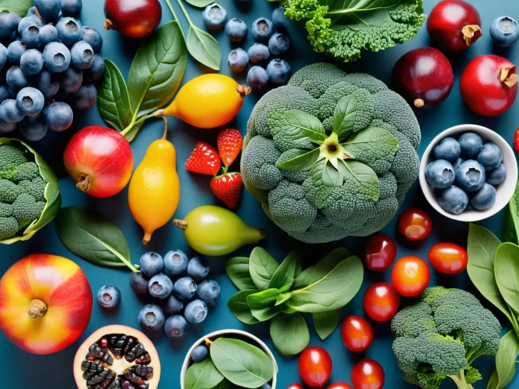 Arreglo vibrante de superfoods para fortalecer sistema inmunológico, exudando frescura y vitalidad en alta resolución