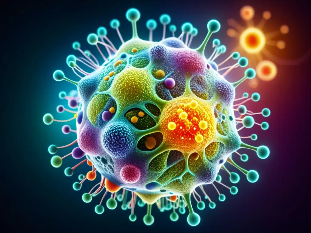 Red de defensa inmunitaria: vibrante y detallada Una asombrosa representación del sistema inmunológico humano, vibrante y detallado, reflejando vitalidad y energía