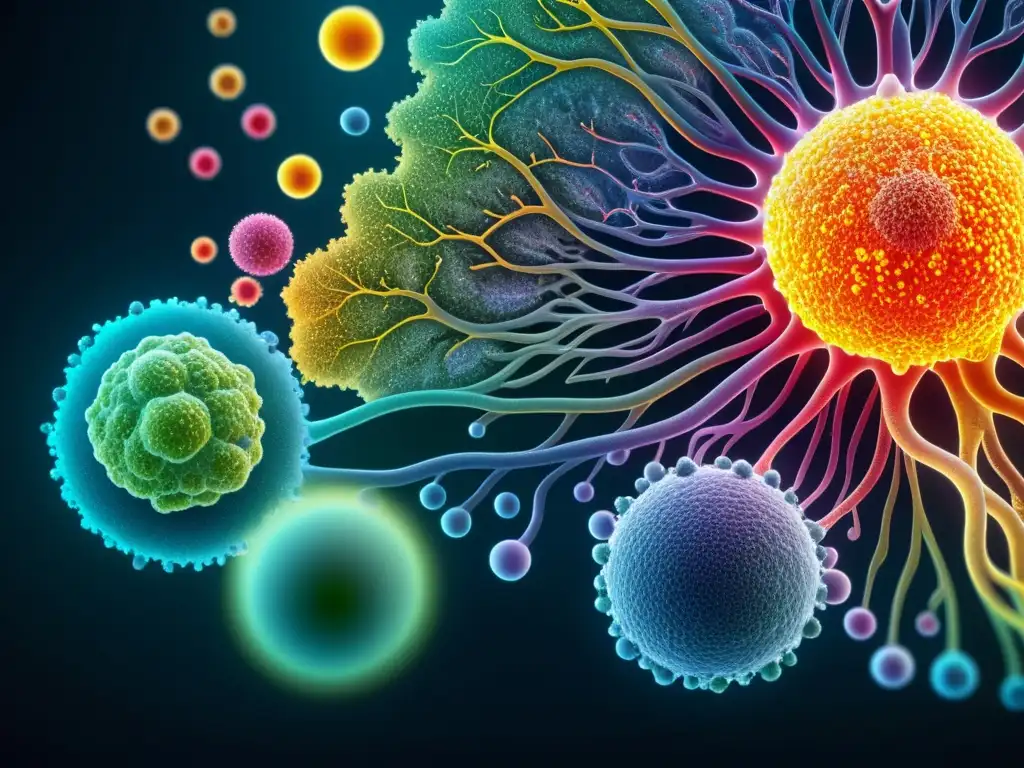Mapa inmunológico 8k: Detalles celulares asombrosos Avances en cartografía celular del sistema inmune: Detallado mapa ultra 8k del sistema inmune humano, con células e interacciones destacadas