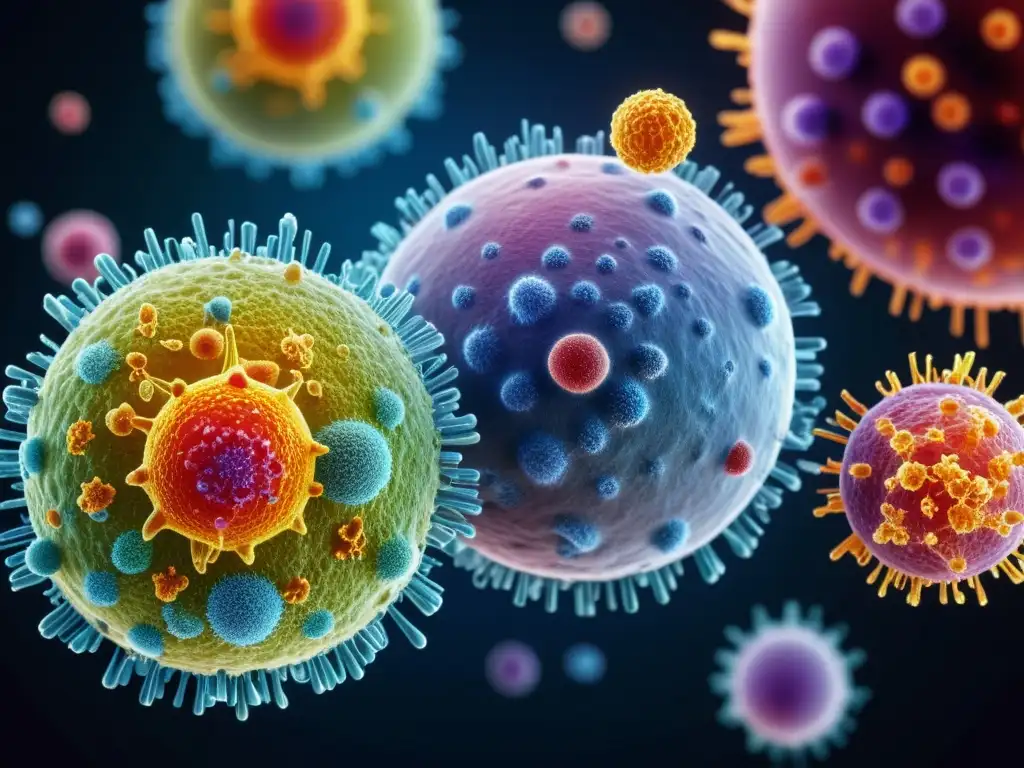 Mapa celular 8k del sistema inmune: detallado y vibrante Avances en cartografía celular del sistema inmune: Detallado mapa 8k del sistema inmune, resaltando células y su interacción en el cuerpo