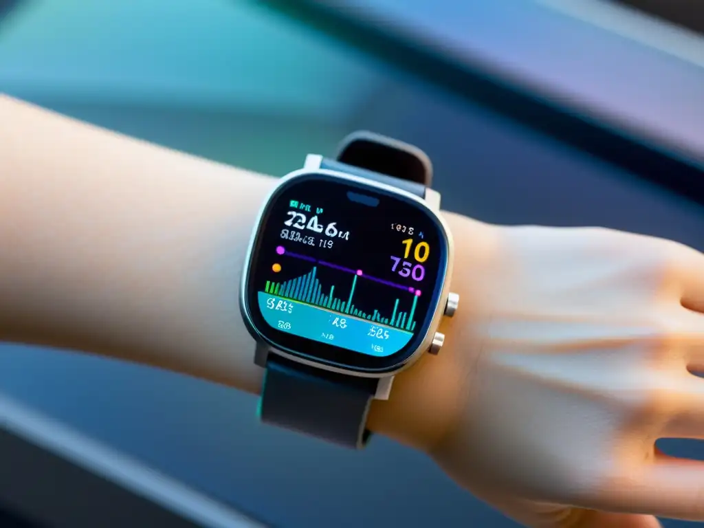 Sensor portátil de detección de patógenos en tiempo real Avances en sensores wearables detección patógenos en un dispositivo de diseño futurista con pantalla transparente y datos en tiempo real