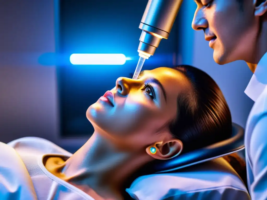 Terapia inmunológica de IA: precisión y futurismo Avanzada terapia inmune con IA: personalización tratamientos IA terapias inmunes en entorno clínico futurista y detallado