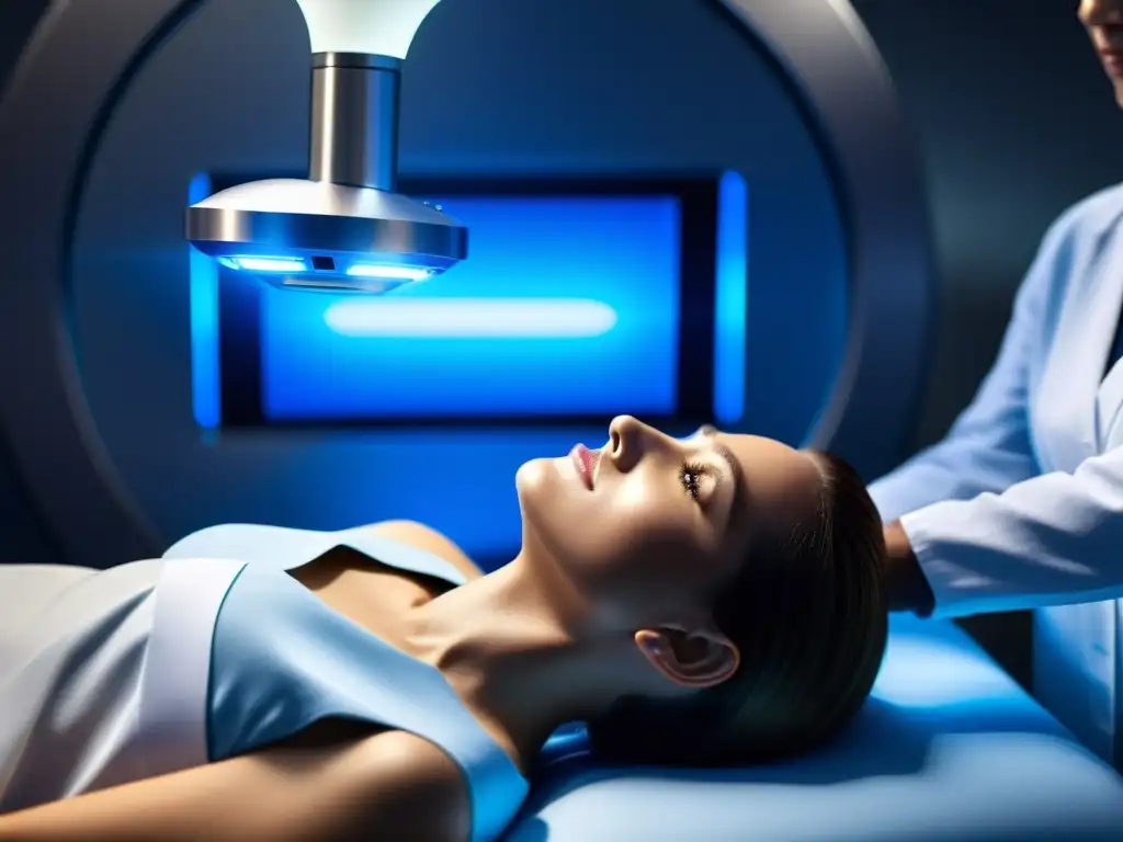 Avanzado tratamiento de inmunoterapia con tecnología futurista Avanzado dispositivo médico brinda cobertura terapias refuerzo inmunológico seguro salud con tecnología innovadora y precisión nanométrica