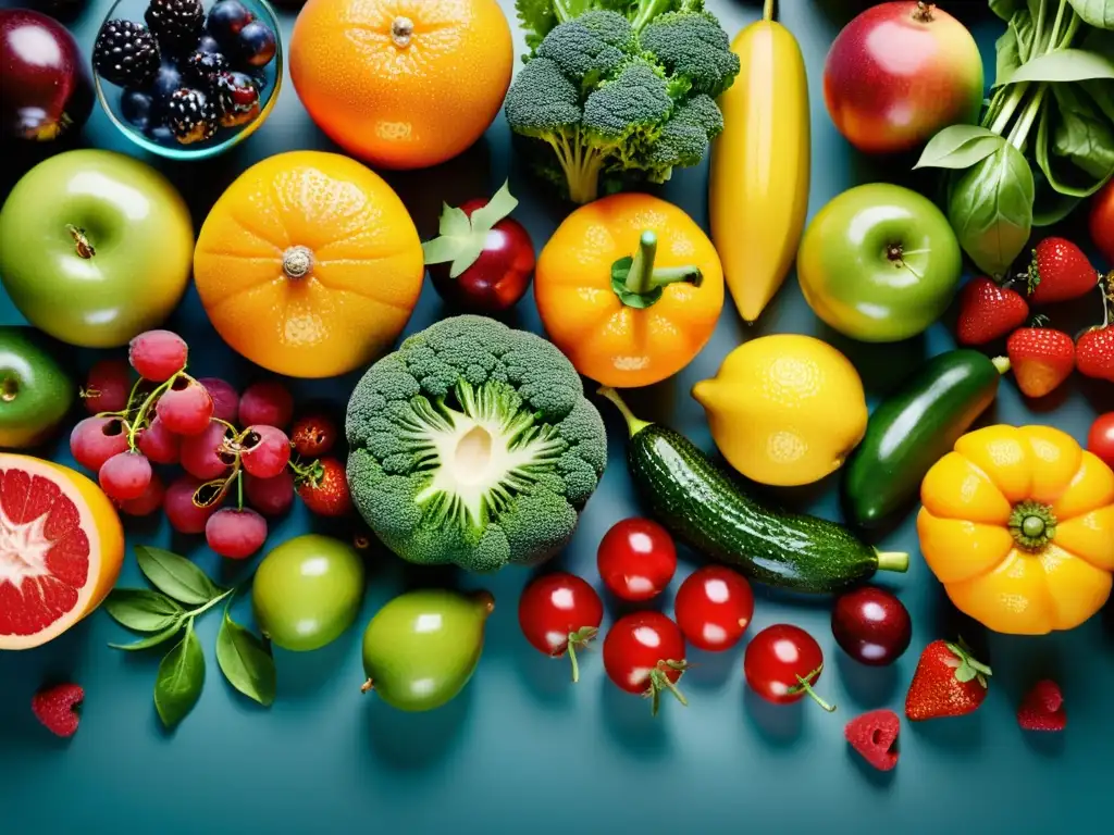 Frescura y vitalidad: Frutas y verduras en cocina moderna Una cocina moderna rebosante de frutas y verduras frescas, transmitiendo vitalidad y nutrición para un sistema inmunológico saludable