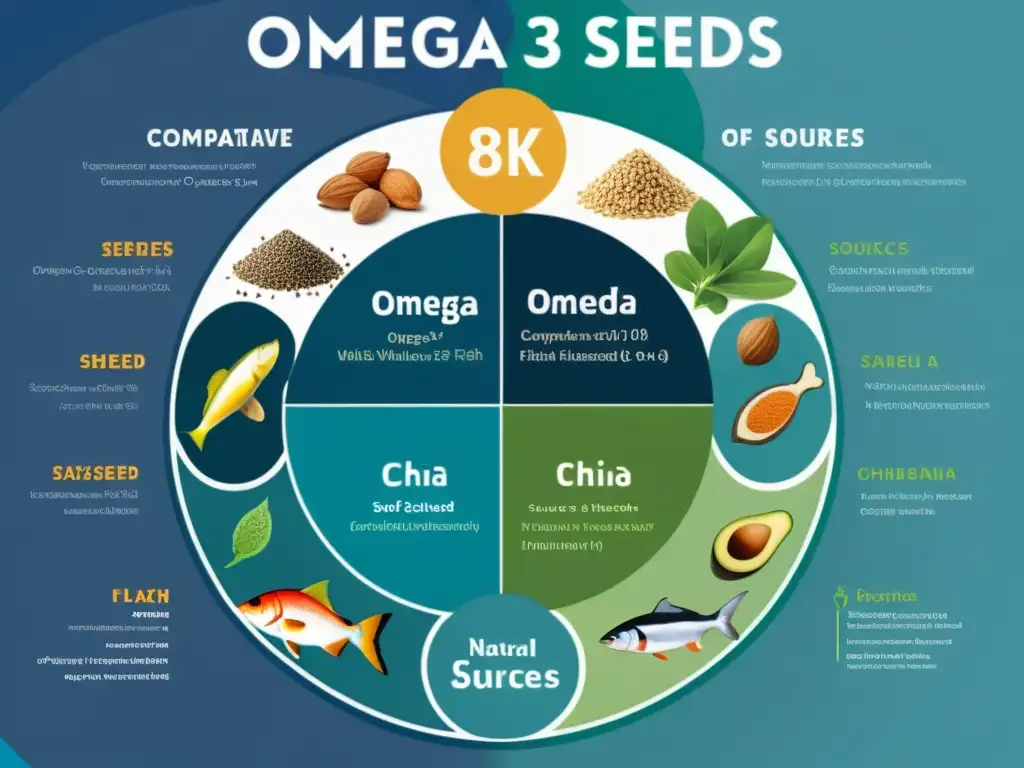 Comparativa de Fuentes de Omega 3: Impacto Visual y Nutricional Comparativa de fuentes naturales de Omega 3 con beneficios para el sistema inmunológico