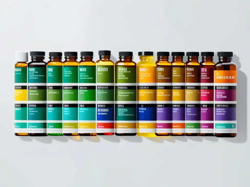 Una composición precisa y moderna de suplementos nutricionales para reforzar inmunidad, con etiquetas legibles y colores vibrantes