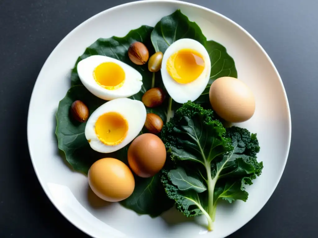 Una composición vibrante de alimentos ricos en selenio para sistema inmunológico en un elegante plato blanco, resaltando su frescura y detalle