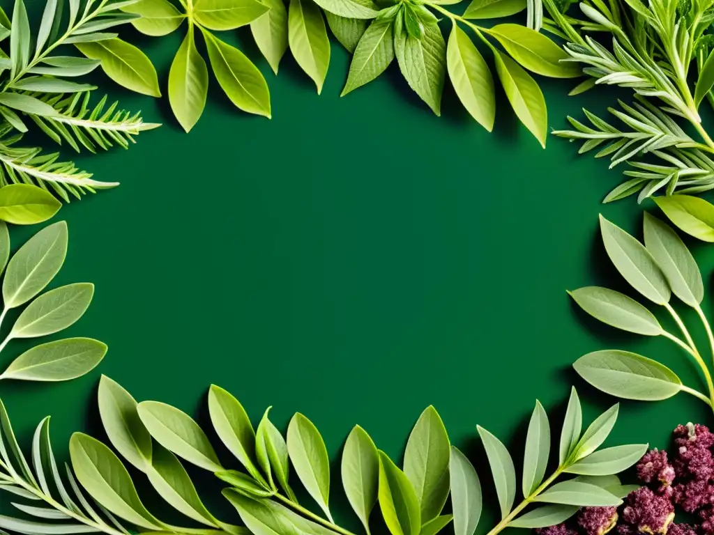 Patrón de Hierbas y Especias Frescas Detalladas Una composición vibrante de hierbas potencian vacunación sistema inmunológico, detallada y simétrica, con colores y texturas exquisitas