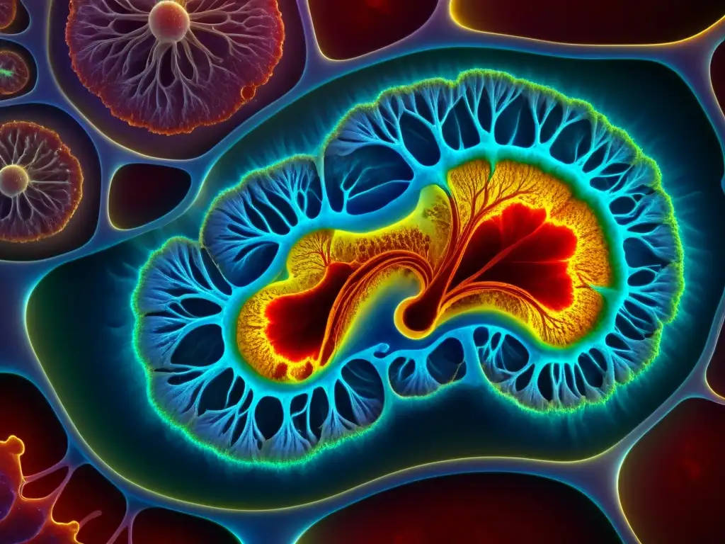 Detalles asombrosos de las glándulas suprarrenales Detallada imagen de las glándulas suprarrenales, resaltando su papel en la producción hormonal y la regulación del sistema inmunológico