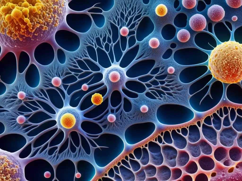 Microambiente inmune de la piel: cambios con la edad Detallada imagen de la piel humana envejecida, mostrando cambios en el sistema inmunológico