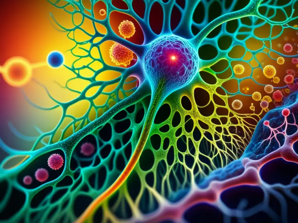 Increíble imagen 8k del sistema linfático en acción Detallada imagen 8k del sistema linfático resalta la función en inmunidad con colores vibrantes y texturas detalladas
