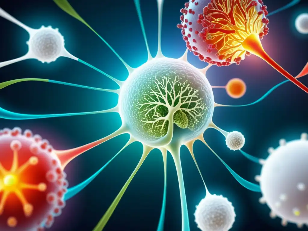 Increíble ilustración médica del sistema inmunológico humano en 8k Detallada ilustración médica 8k del sistema inmunológico humano, destaca impacto de condiciones preexistentes
