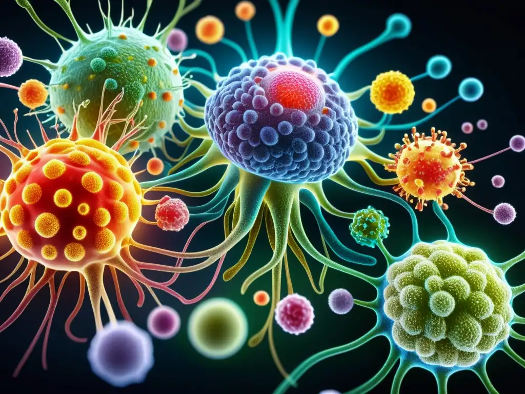 Ilustración inmersiva del sistema inmunológico humano Detallada ilustración 8k del sistema inmunológico humano, destacando la red de células y órganos