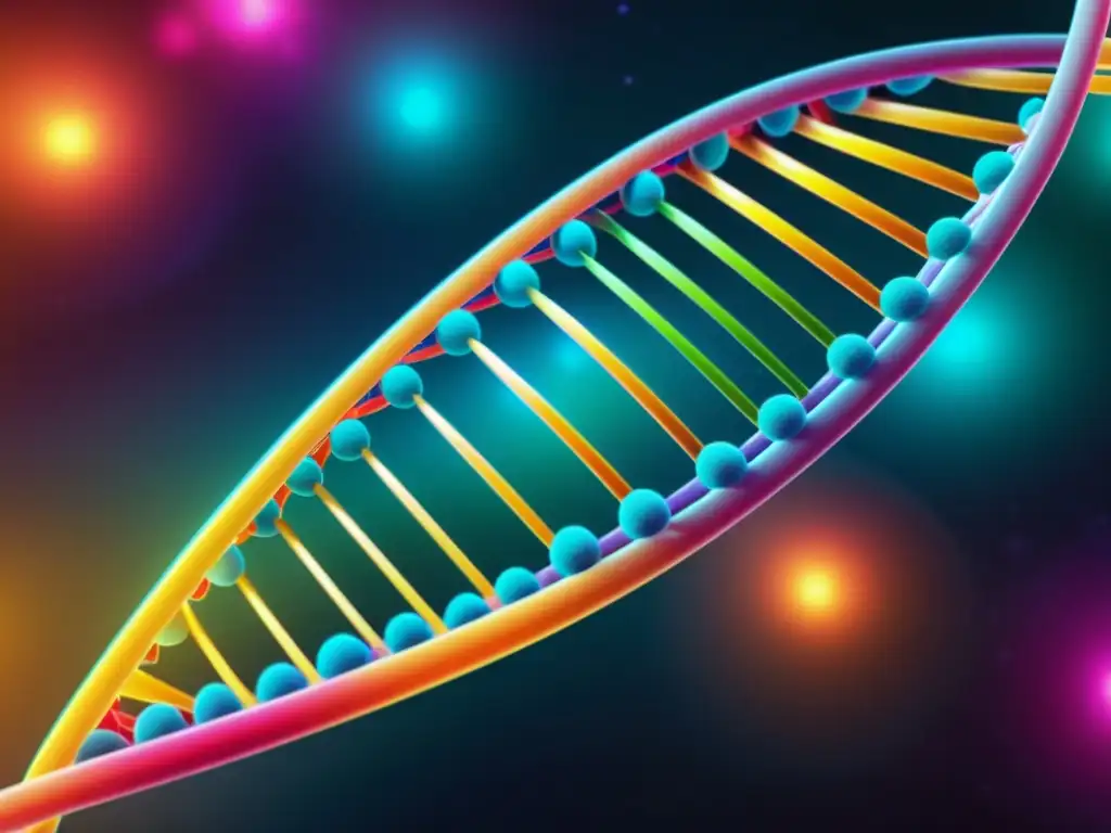 DNA: Genética y salud inmunológica en 8k Un detallado mapeo genético inmunológico en 8k, con una doble hélice de ADN rodeada de células, anticuerpos y citocinas