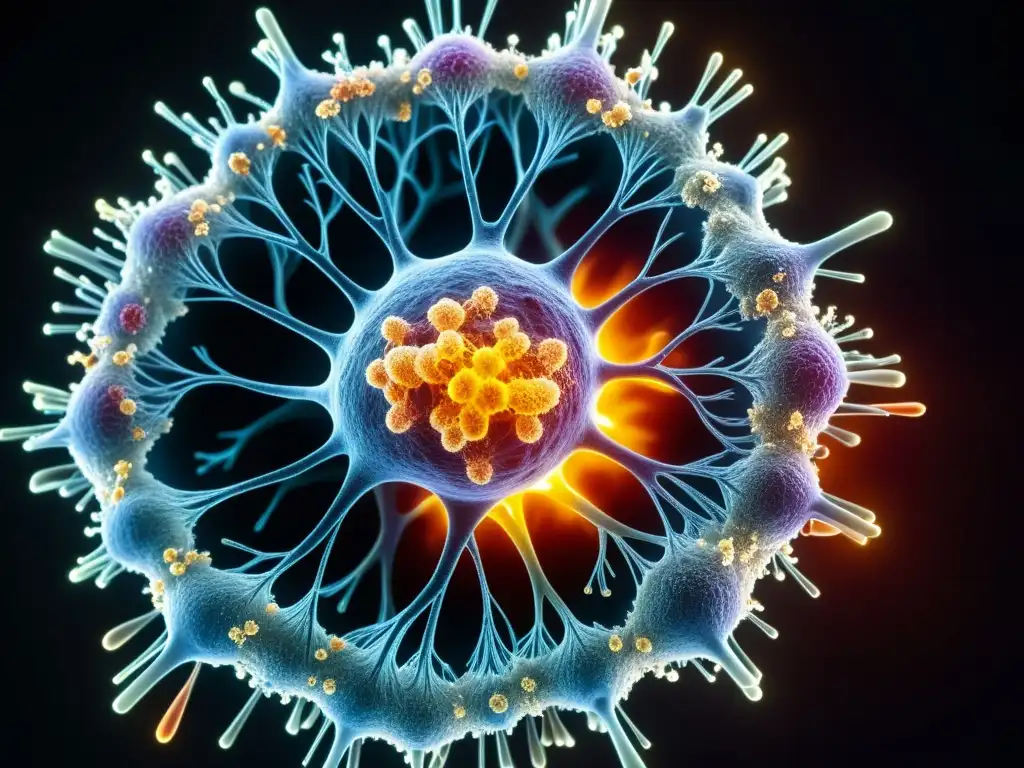 Recuerdo inmune: T-Cells combaten virus Detalle asombroso de células T de memoria y su interacción con antígenos virales, resaltando la importancia de la memoria inmunológica