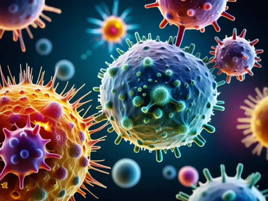 Detalle asombroso del impacto de la dieta carnívora en el sistema inmune humano, con células inmunitarias vibrantes y detalladas