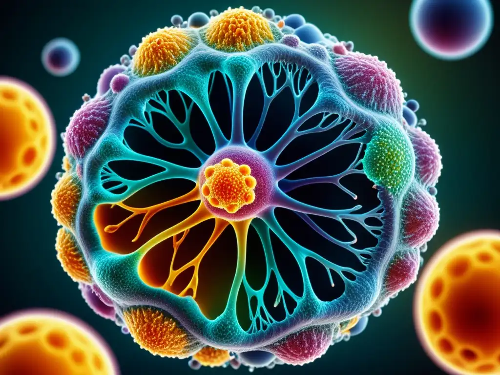 Detalles asombrosos: célula del sistema inmune en 8k Detalle asombroso del sistema inmunológico humano en vibrante 8k