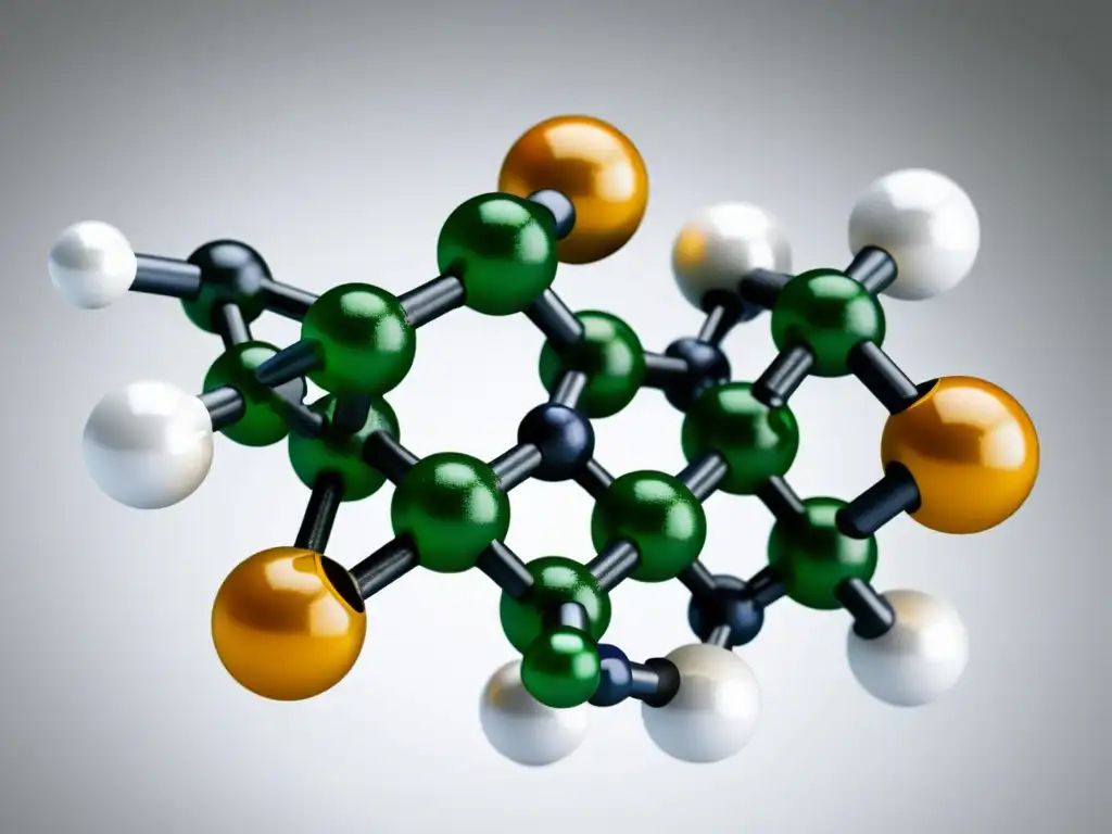 Espectacular estructura molecular de andrographolide Detalle impactante de la estructura molecular de andrografolida, resalta los beneficios andrografía sistema inmunológico
