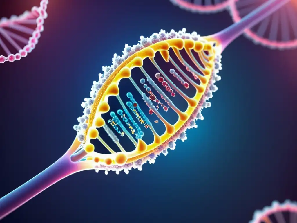 Edición genética: Interacción inmune detallada Detalle impactante: terapia génica modula sistema inmune, ilustración científica de CRISPR en acción