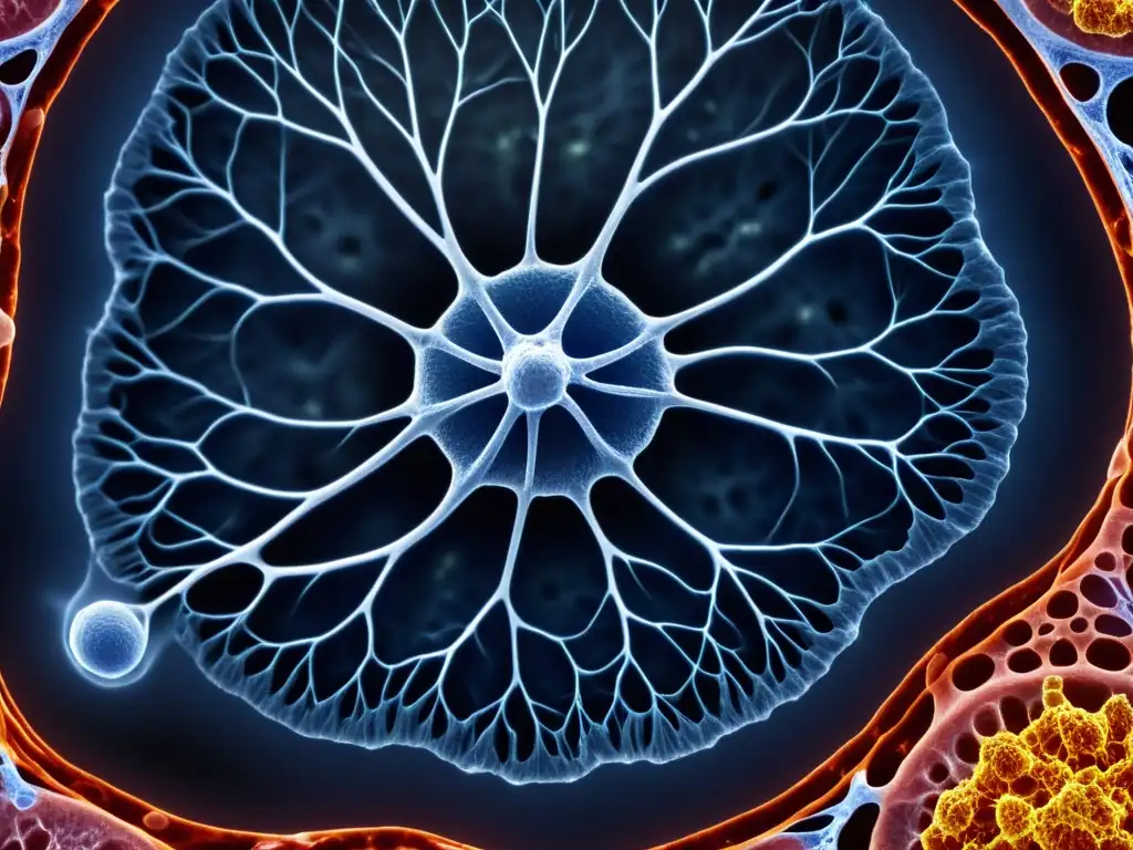 Detalles asombrosos de los ganglios linfáticos humanos Detalle impresionante de la anatomía del sistema inmunológico humano en ganglios linfáticos