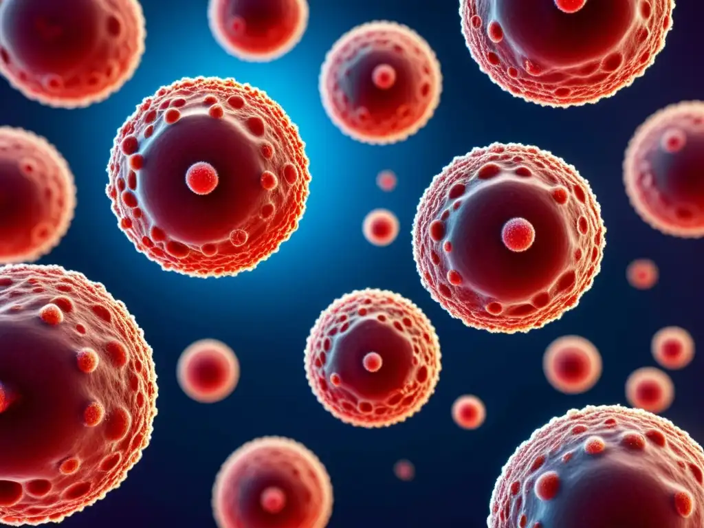 Destrucción de glóbulos rojos: Anemia Hemolítica Autoinmune Detalle microscópico de células sanguíneas atacadas por el sistema inmune, representando el tratamiento de la anemia hemolítica autoinmune