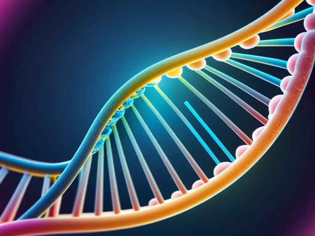 Edición precisa del ADN con CRISPRCas9 Detalle preciso de la edición genética CRISPRCas9, mostrando la complejidad molecular y su potencial en enfermedades autoinmunes