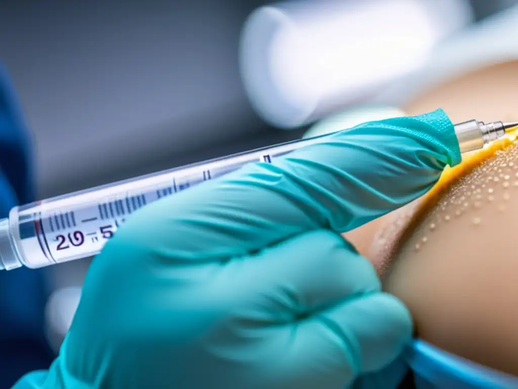 Vacuna: Detalles de la Administración Detalle de la administración segura de vacunas para el sistema inmunológico en un entorno médico moderno y estéril