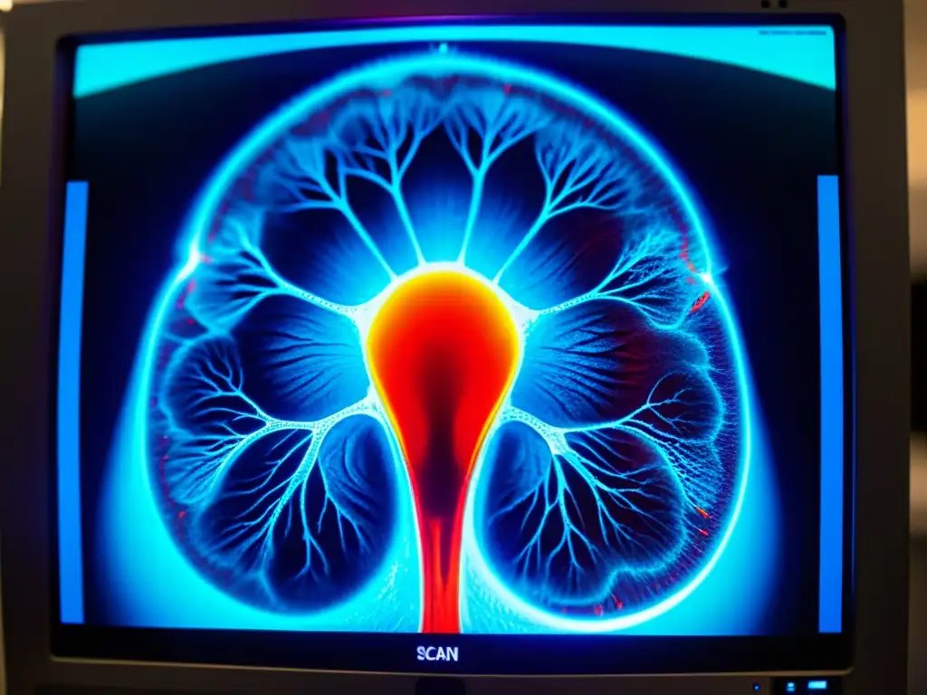 Retina scan: tecnología avanzada y precisión Detalle ultradetallado de un escaneo de retina en acción, mostrando la precisión del proceso de detección precoz de enfermedades autoinmunes