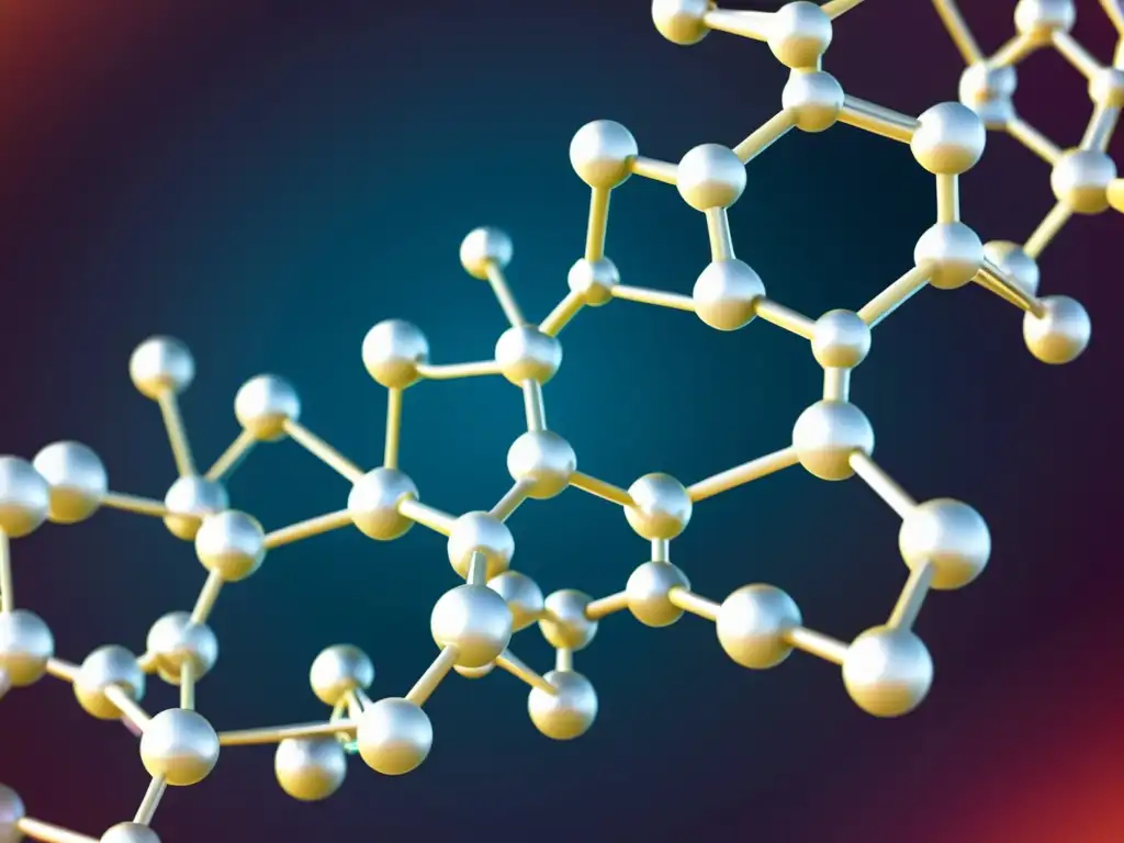 Compleja estructura molecular de betaglucanos Detalle ultrapreciso de la estructura molecular de betaglucanos, destacando su compleja red de glucosa