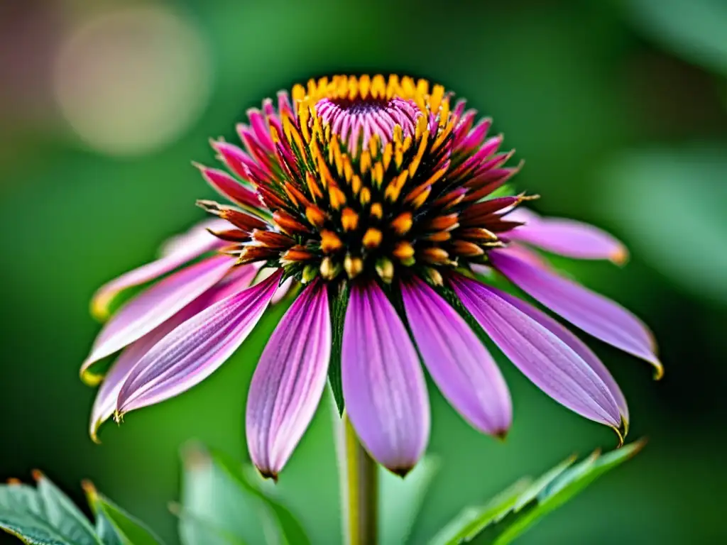 Echinacea purpurea: Belleza en Detalle Detalles de equinácea púrpura resaltan beneficios para sistema inmunológico