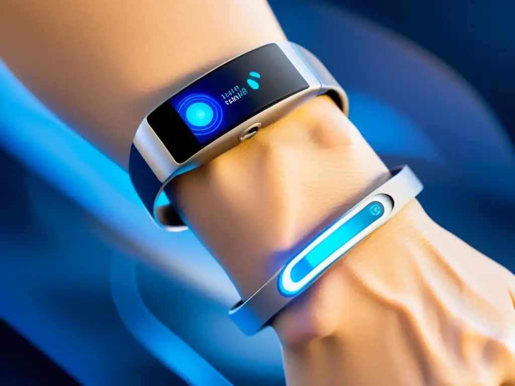 Dispositivo futurista para el sistema inmunológico Un dispositivo futurista y moderno para fortalecer el sistema inmunológico, con diseño elegante y curvas metálicas brillantes