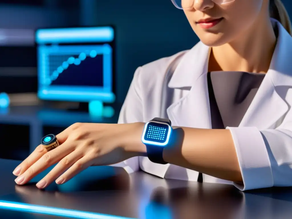 Dispositivo futurista para potenciar el sistema inmunológico Un dispositivo futurista para fortalecer el sistema inmunológico en un laboratorio de alta tecnología
