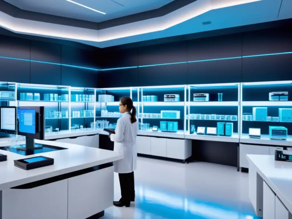 Avanzada investigación de vacunas para enfermedades autoinmunes Equipo de científicos en un laboratorio futurista, desarrollando vacunas para enfermedades autoinmunes con tecnología avanzada