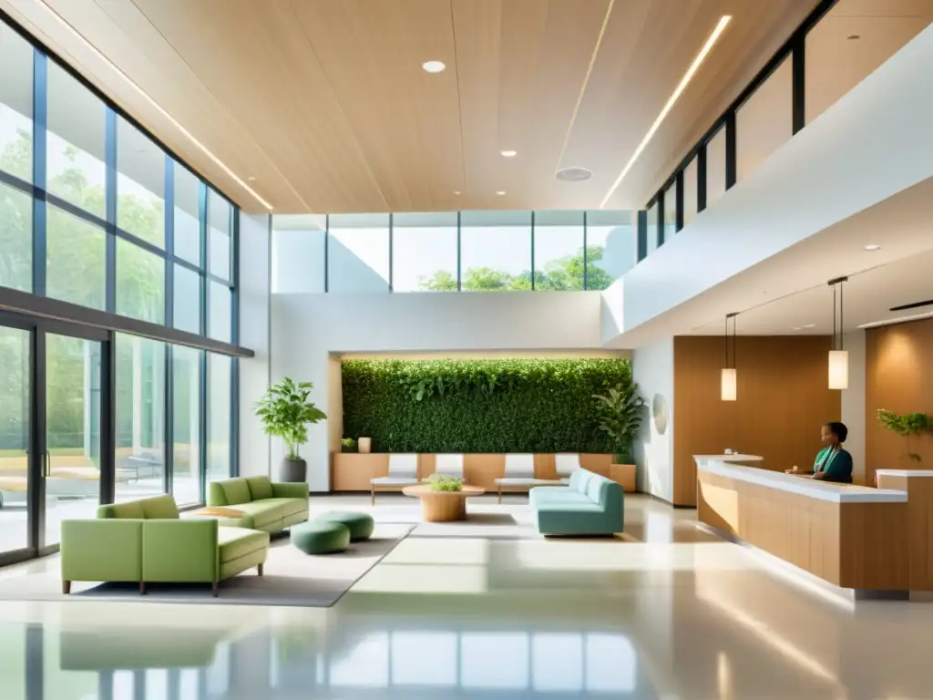 Moderno centro de salud: equilibrio y bienestar Espacio de salud integrativa con diseño moderno y ambiente tranquilo
