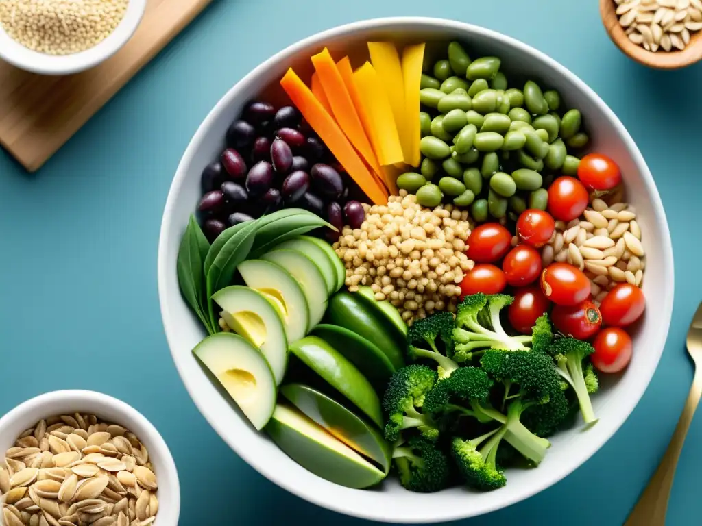 Ensalada Nutritiva con Betaglucanos Una exquisita ensalada llena de color y nutrientes, resaltando la frescura y variedad de sus ingredientes