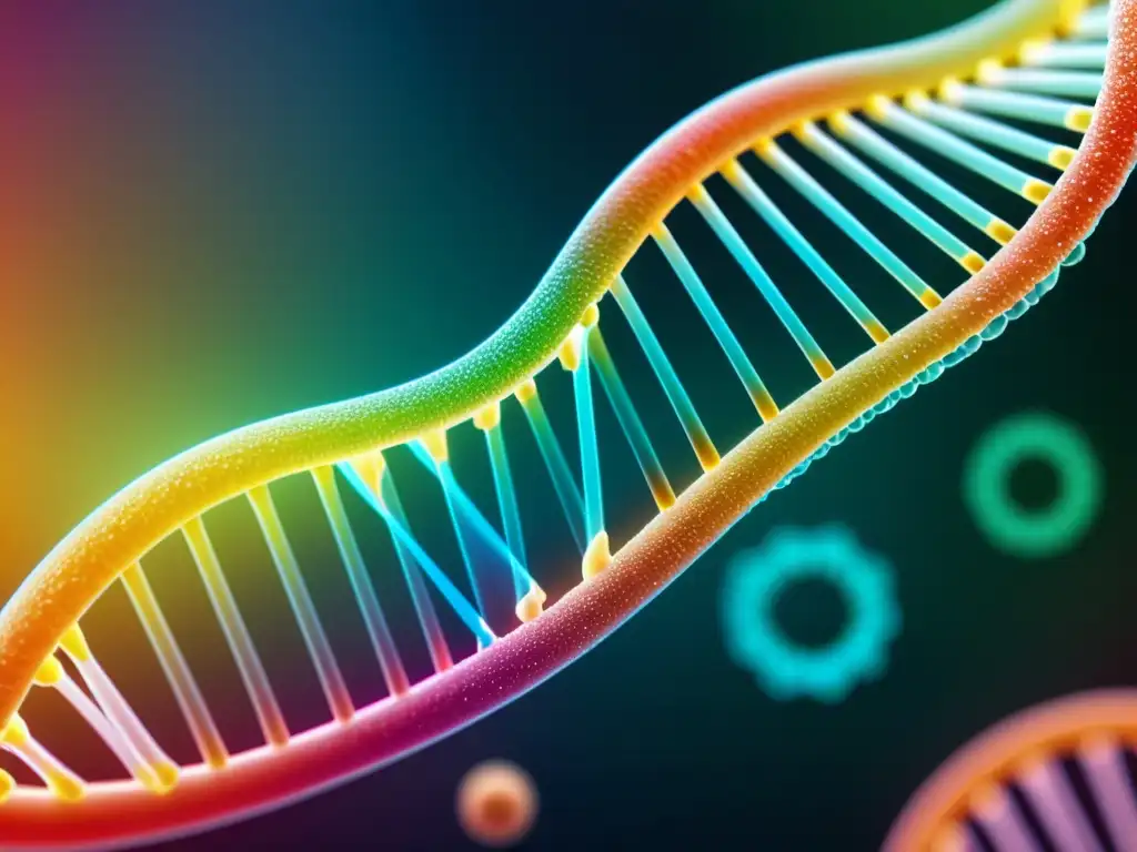 Interacción de ADN y Ambiente: Modulación Epigenética Interacción de factores ambientales con el ADN, destacando la complejidad de la modificación genética para sistema inmunológico