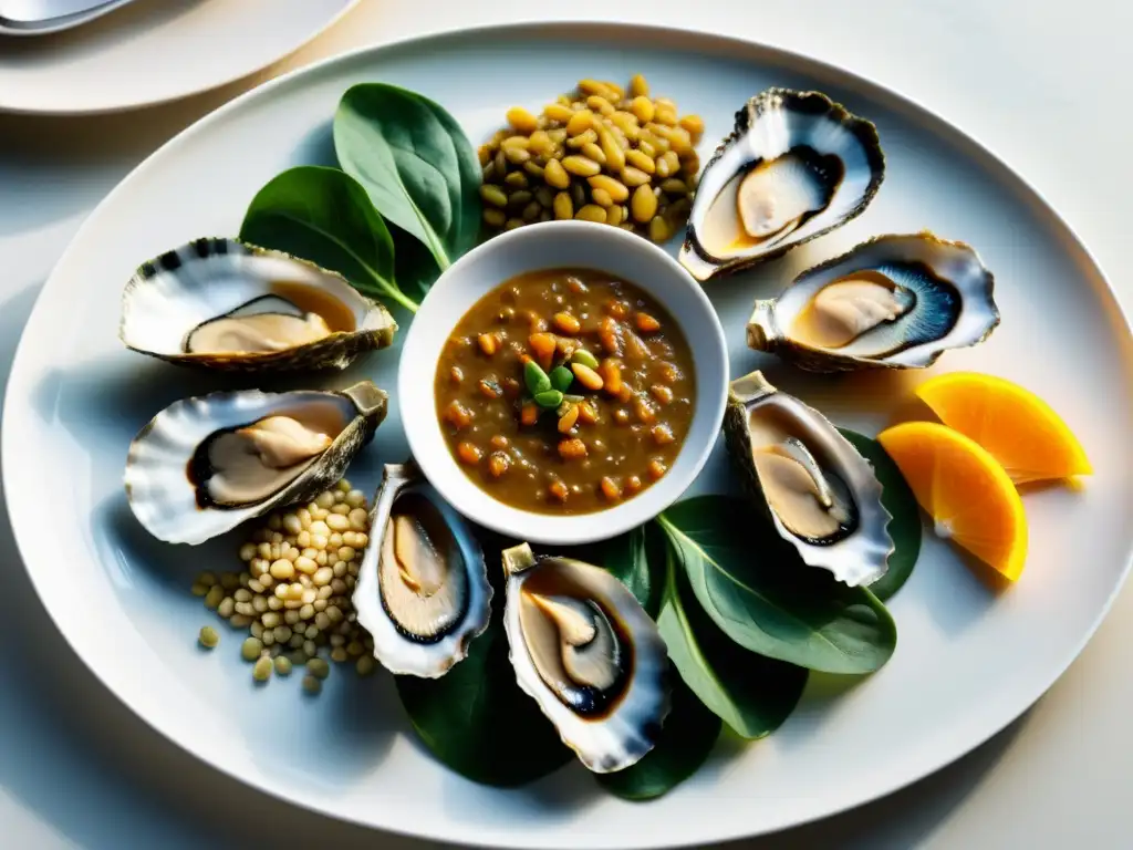 Deliciosos alimentos ricos en zinc para una dieta saludable Un festín visual de alimentos ricos en zinc, resaltando su valor nutricional y su belleza
