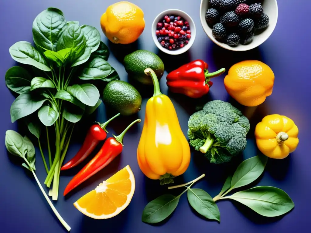 Un festín visual de superalimentos frescos en una cocina moderna