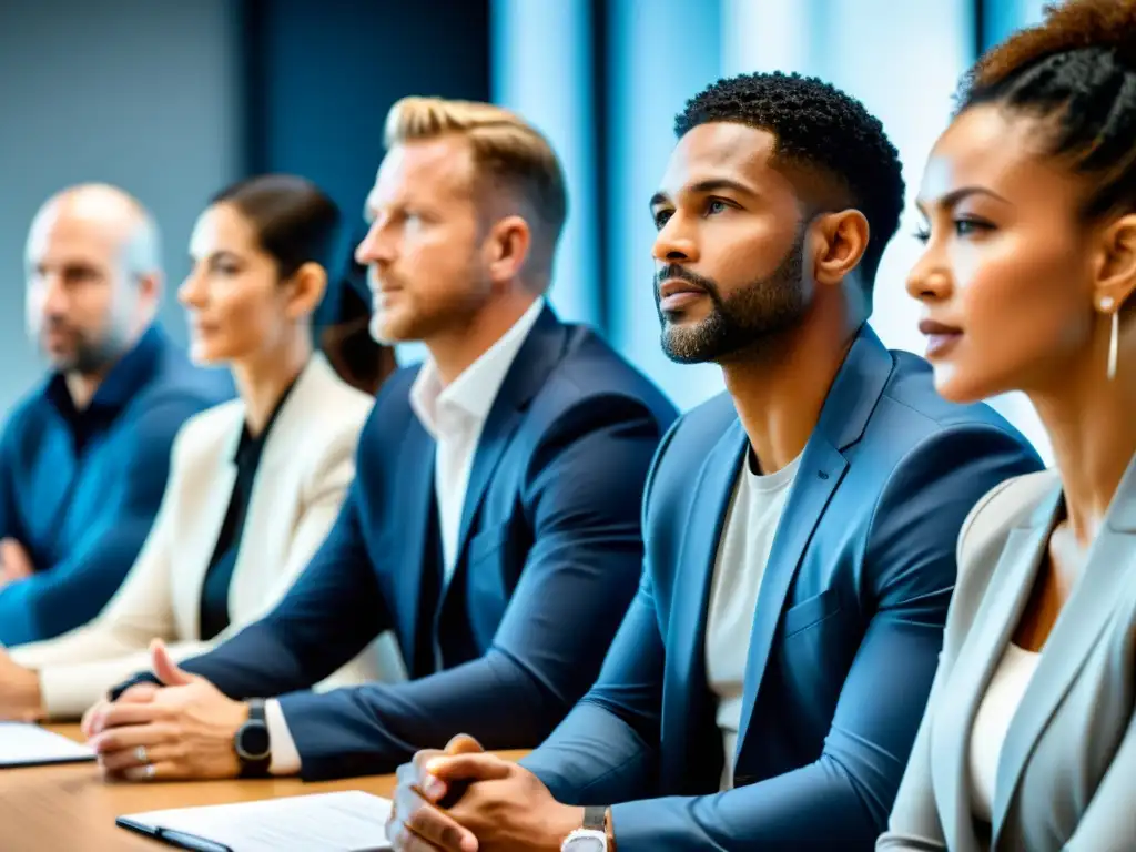 Un grupo diverso se concentra en una sesión de coaching, aprendiendo técnicas para mejorar el sistema inmunológico