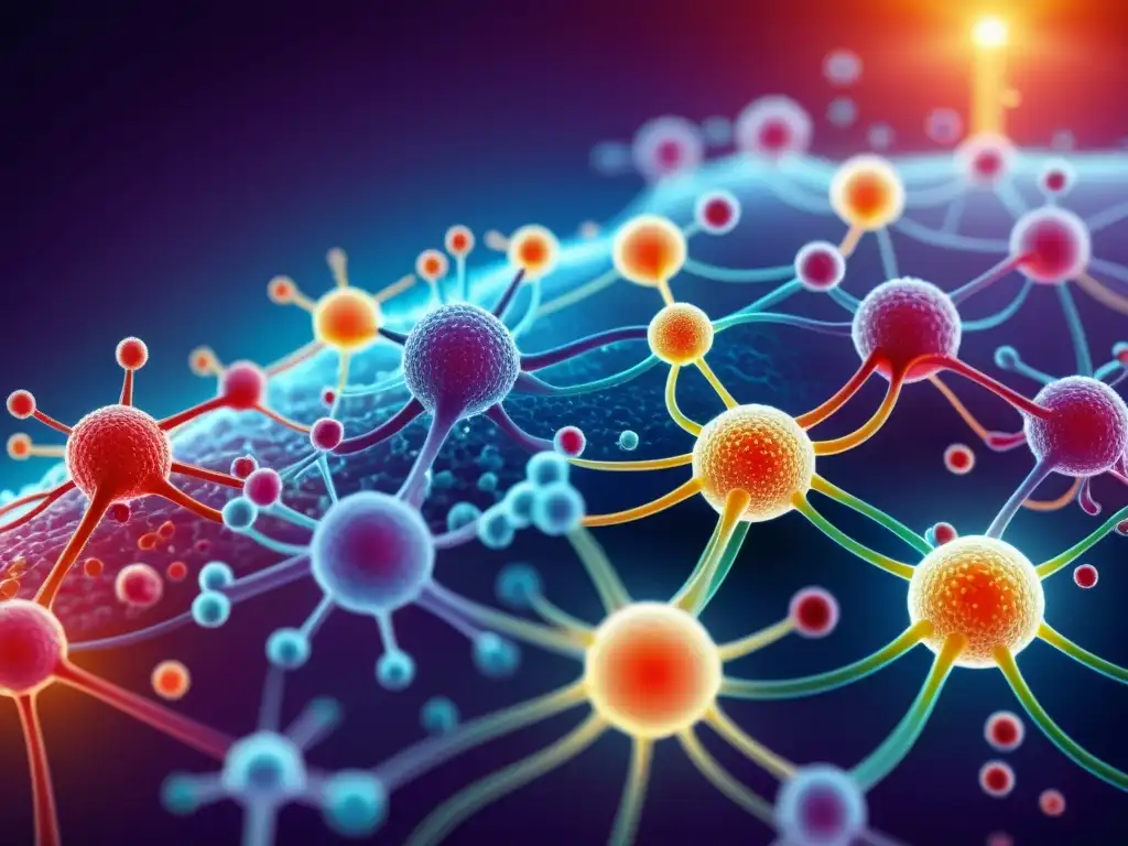 Red de anticuerpos en acción: inmunidad vibrante Una ilustración detallada de una red de anticuerpos en acción, neutralizando virus y bacterias en un torrente sanguíneo
