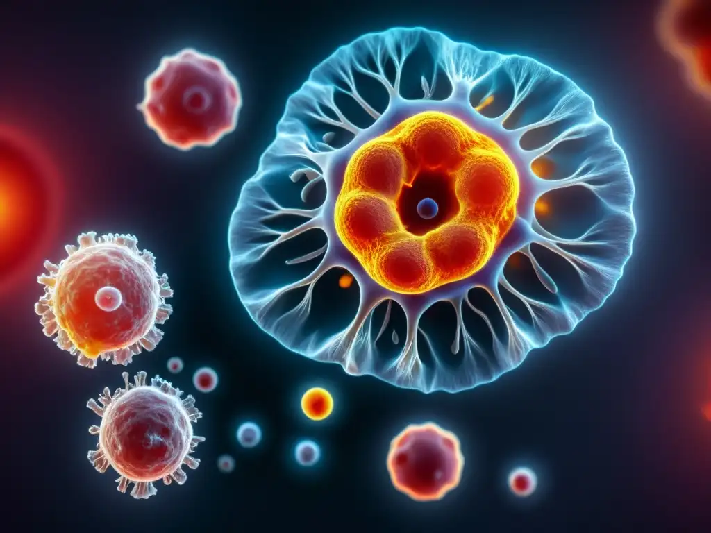 Terapia Inmunológica: Detalles Asombrosos de la Interacción Plaquetaria Imagen detallada en 8k de una plaqueta en terapia inmunológica, mostrando la interacción con precisión