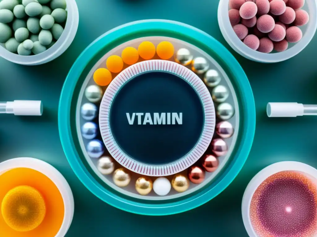 Suplementos Inmunitarios de Vanguardia en Laboratorio Una imagen detallada de potenciadores de inmunidad con evidencia científica en un moderno laboratorio, resaltando su eficacia y validez científica