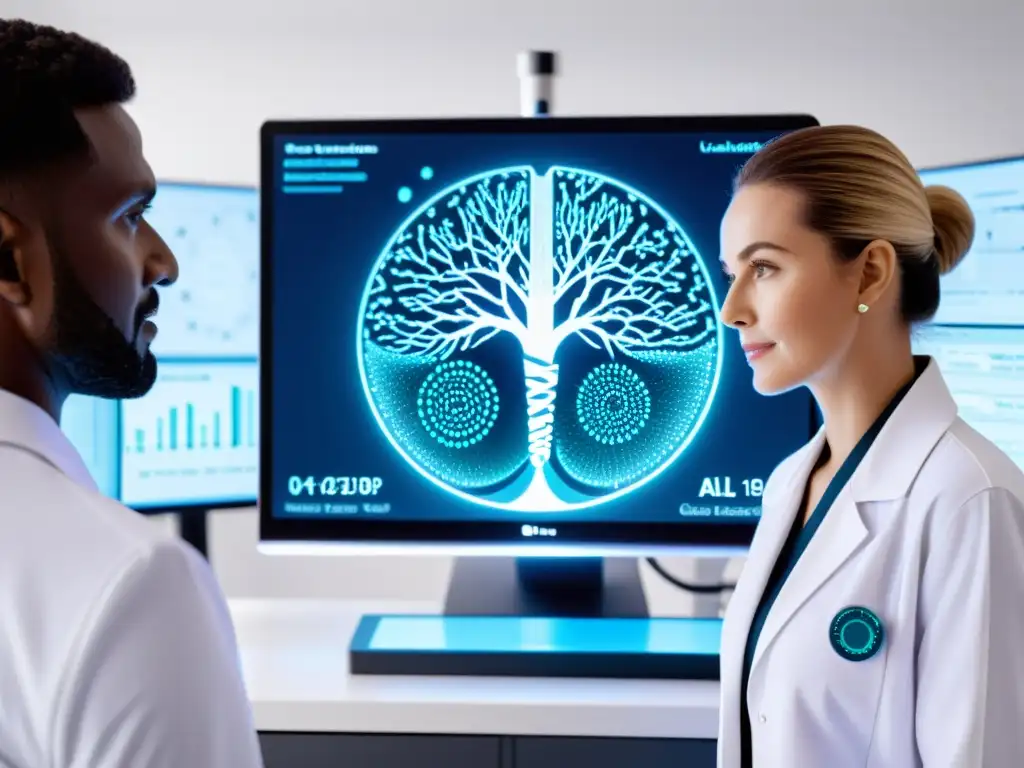 Análisis de marcadores autoinmunes: tecnología avanzada en medicina Imagen de herramienta de diagnóstico de IA mostrando análisis detallado de marcadores autoinmunes a nivel celular