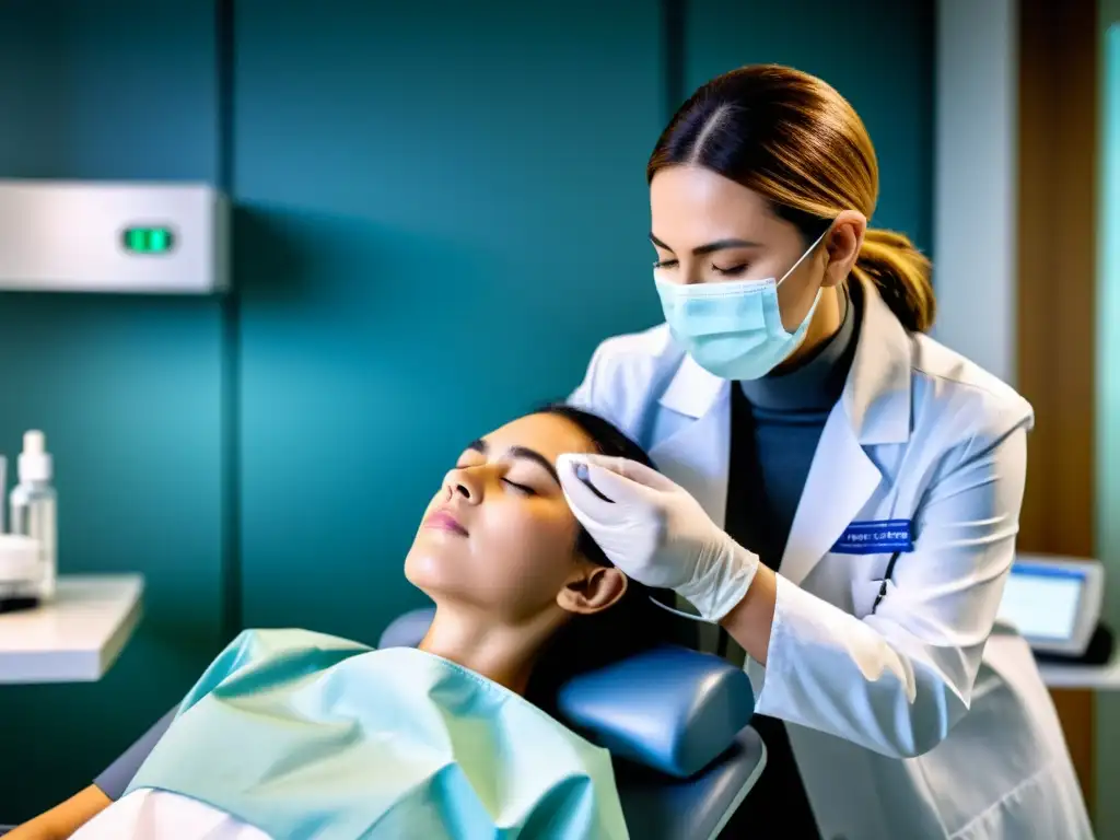 Tratamiento de inmunoterapia: Esperanza y precisión en la clínica Imagen de inmunoterapia para alergias severas en clínica moderna, con foco en la esperanza del paciente y la experticia del profesional médico