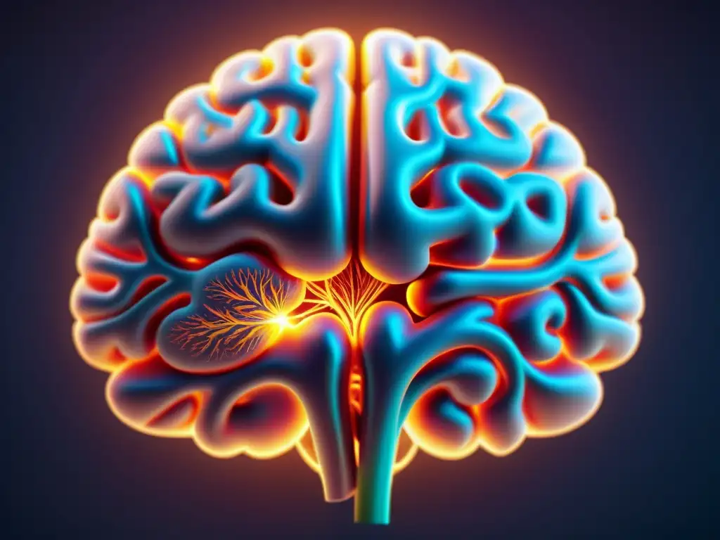 Neurociencia: Cerebro humano en 8K Una impactante imagen del cerebro humano en 8k detallado, con conexiones neurales intrincadas y sinapsis vibrantes