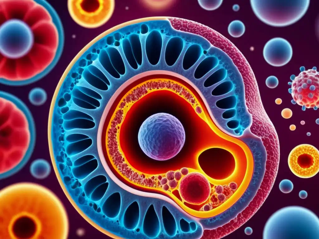 Impacto de la obesidad en el sistema inmune: una vista detallada en 8k Una impactante representación visual en 8k del impacto del sobrepeso en el sistema inmune