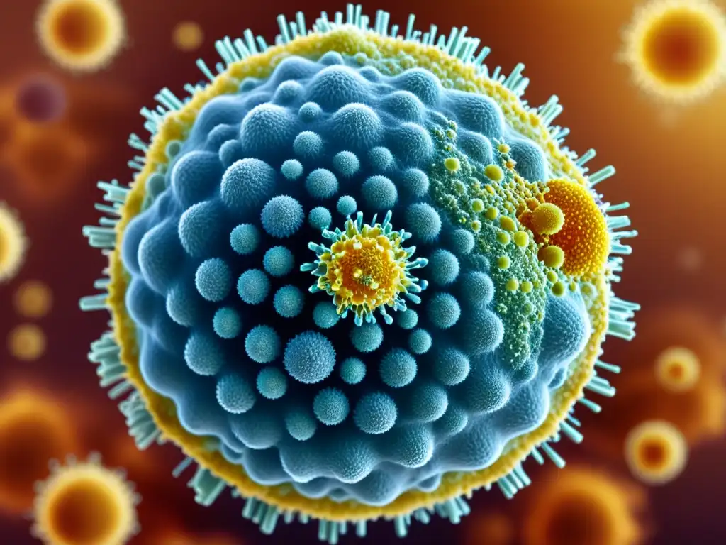 Influencia del cambio climático en virus de la gripe Impacto del cambio climático en la temporada de gripe: imagen detallada de virus de la influenza en el sistema respiratorio humano