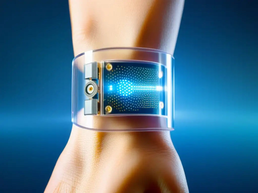 Implante wearable de alta tecnología integrado con el sistema inmunitario Implante wearable integrado con sistema inmunológico, tecnología futurista