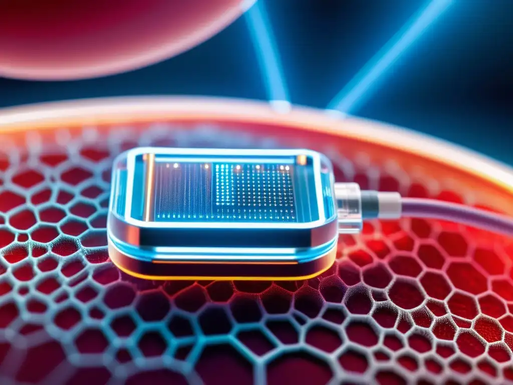 Implante futurista para regular el sistema inmunitario Implante wearable para el sistema inmunológico: tecnología de vanguardia en detalle asombroso