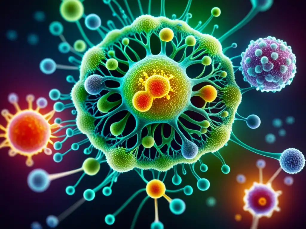 Proceso de purificación del sistema inmunológico Un impresionante enfoque homeopático de detoxificación del sistema inmune, con una red de células vibrantes y anticuerpos en armonía